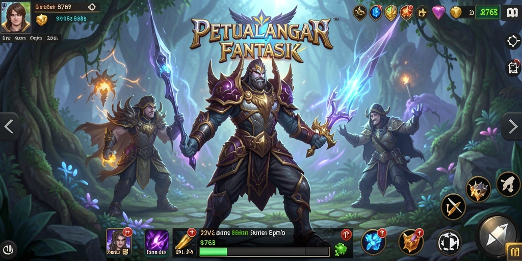 Screenshot gameplay 8768 menampilkan petualangan seru di dunia RPG.
