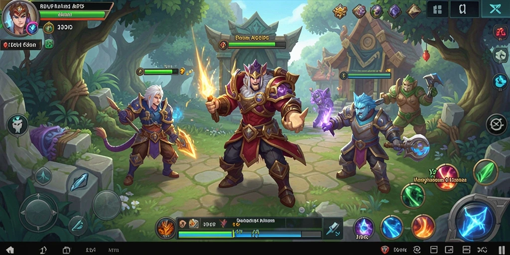 Screenshot utama 8SVIP menunjukkan aksi epic dalam pertempuran ARPG.