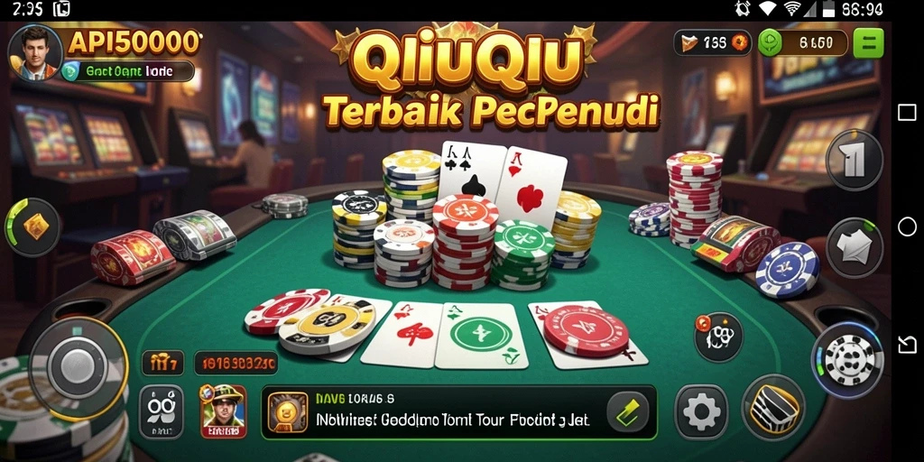 Screenshot gameplay QiuQiu dengan suasana menegangkan.