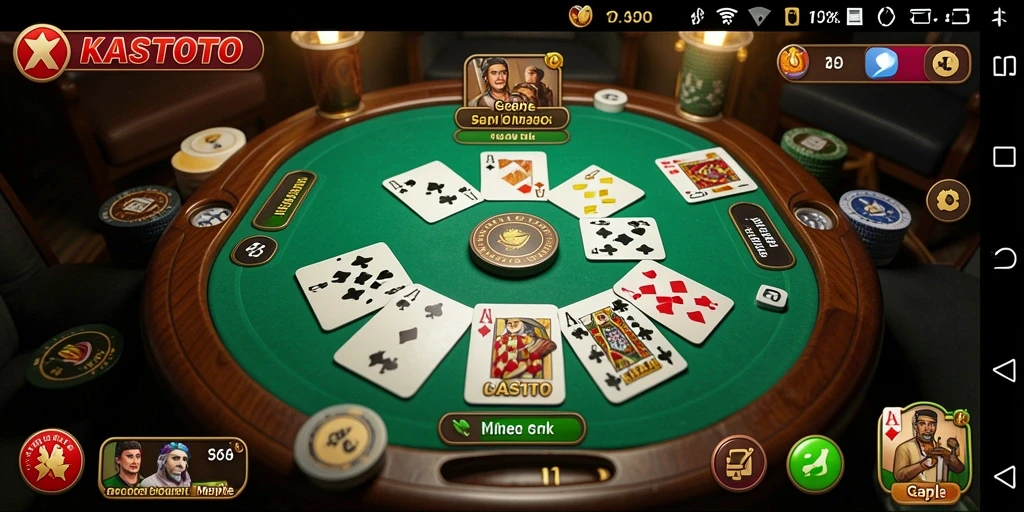 Tampilan gameplay Gaple di KASTOTO yang menarik dan interaktif.