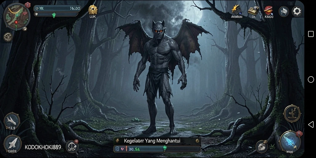 Screenshot menampilkan gameplay seram di dunia <strong>KODOKHOKI889</strong>.