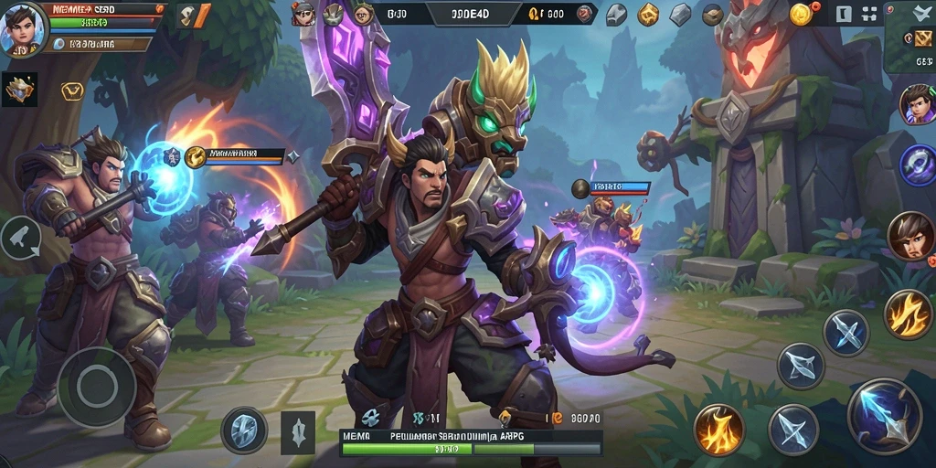 Screenshot utama menunjukkan aksi seru dalam gameplay ARPG.