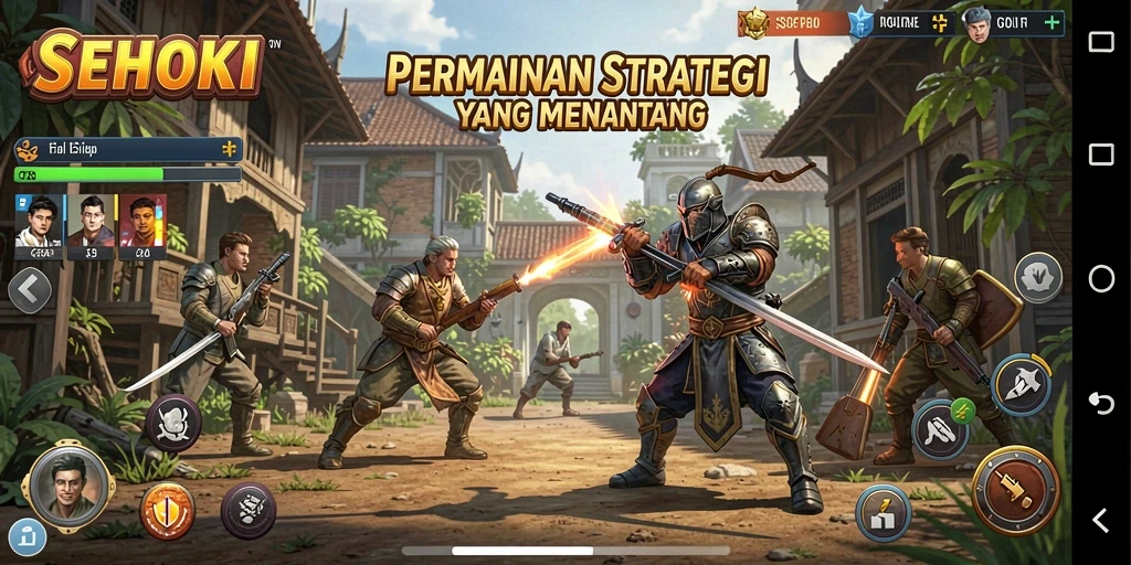Tampilan gameplay SEHOKI yang seru dan strategis.